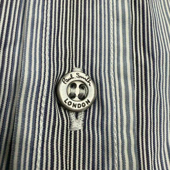 Paul Smith London Striped Dress Shirt French Cuffs Made in Italy 42 16 1/2 Large - Picture 5 of 10